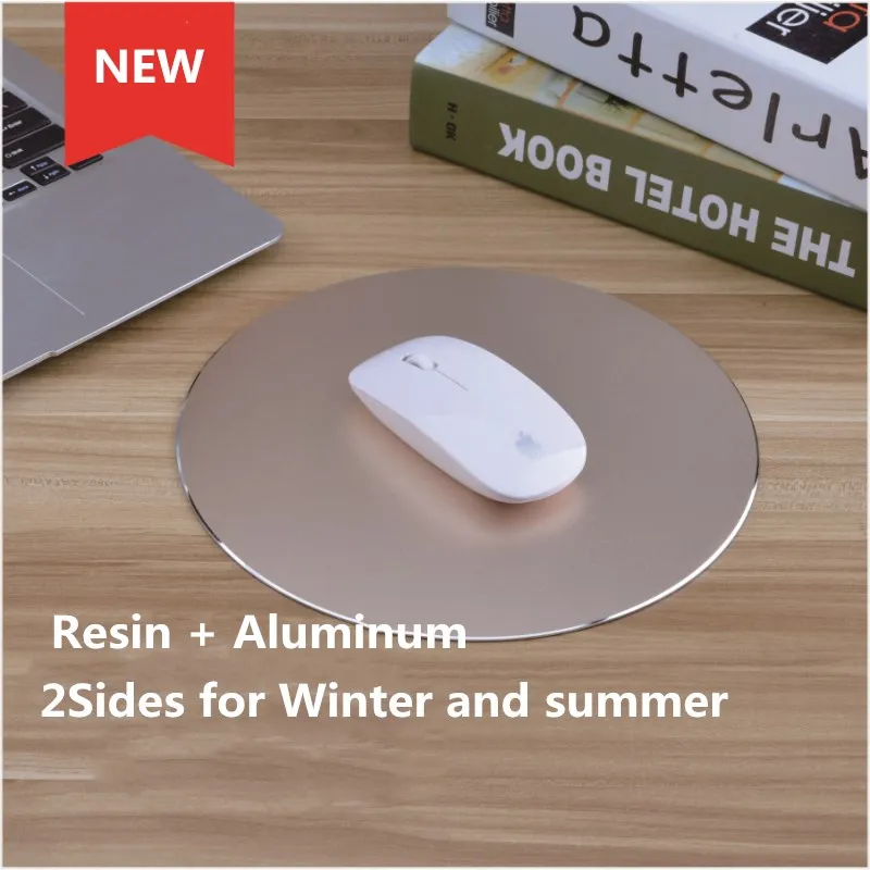 Aluminum Mouse Pad Waterproof Metal Resin 2Sides Winter Summer Dual-use Office Mat Large Medium Small Size Luxury Gift