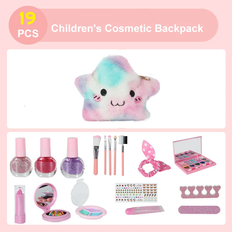 Child Toy Girls Pretend Play Make Up Toys Simulation Cosmetic Bag Makeup Handbag Sets Safety Educational Toys For Children Kids