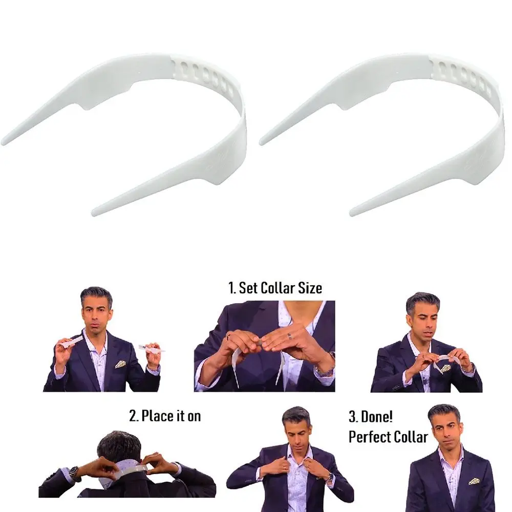 Supporto per colletto della camicia regolabile Colletto modellante Soggiorni Bundle Kit Camicia liscia Colletto modellante fisso antirotolamento Soggiorni Accessorio per vestiti