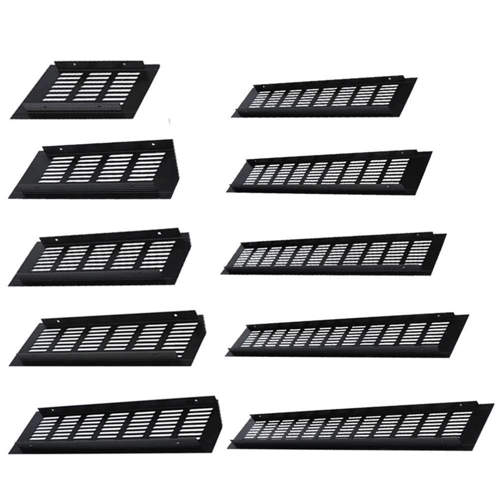 1pcs Aluminum Alloy Grille Vent Cover Inner Anti-slip Strip Air Vent Grille Ventilation Cover For Cabinets Wardrobes Cupboard