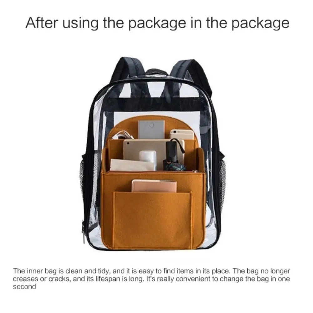 Portable Backpack Insert Small Bag Women Makeup Organizer Interior Travel Bag Divider Shoulder Bag Cosmetic Bags