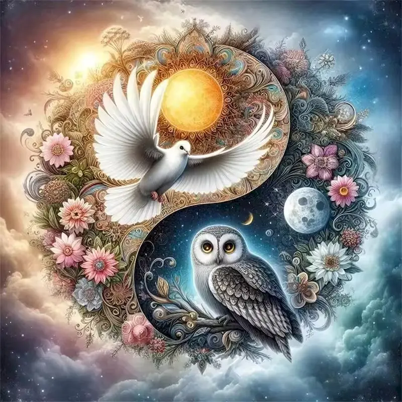 

GATYZTORY DIY Diamond Painting 5d Owl Full Square/round New Arrival Embroidery Birds Home Decor Diamond Art