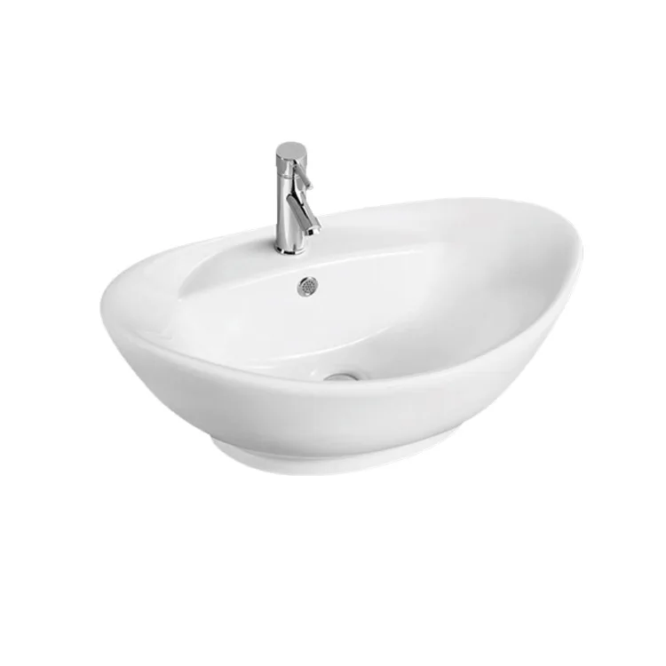 

Wash Basin Art Ingot-shaped Ceramic Integrated Simple and Fashionable Bathroom Small Apartment Household Basin