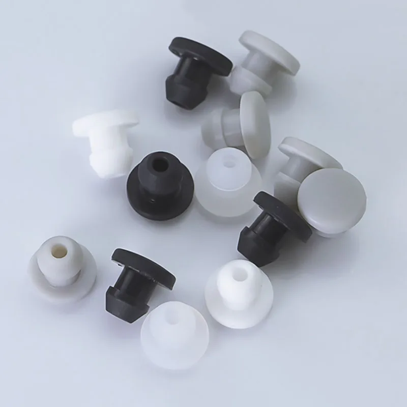 T Tipo Plug Snap-on Caps Junta, Borracha de Silicone, Blanking End Seal, Stopper, Transparente, Preto, Branco, Cinza, 2,5 milímetros-15 milímetros