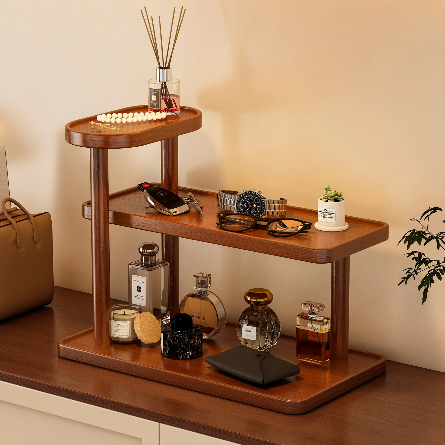 

INS Multilayer Desktop Storage Rack Household Cup Display Stand Tea Room Organizer Shelf Home Kitchen Storage Holder
