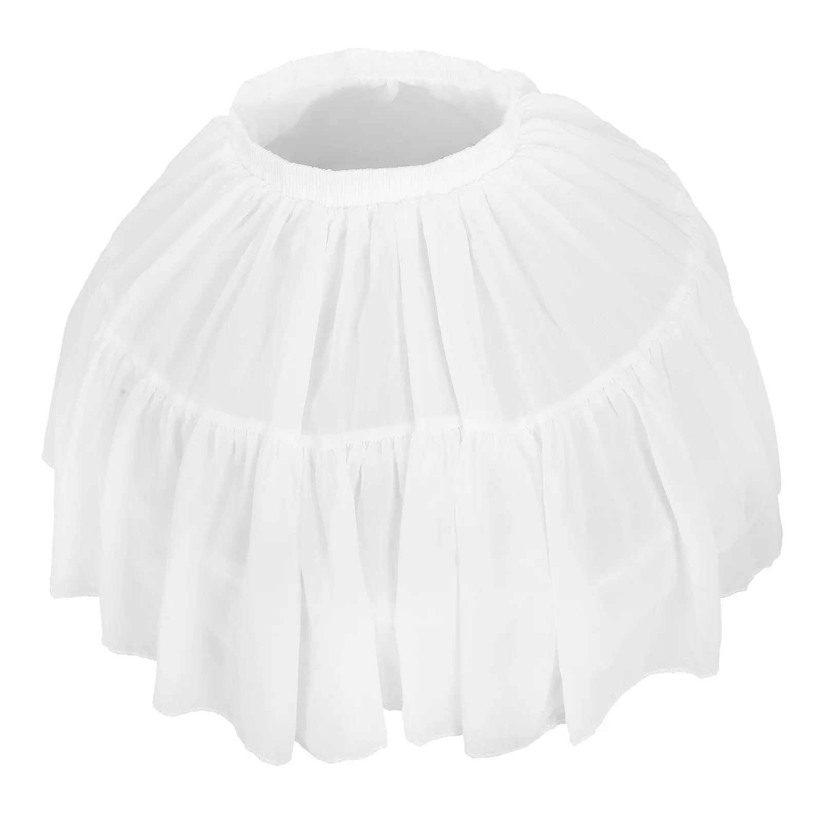 

Lolita Petticoat Lining 46cm White Tulle Underskirt Adjustable Steel Ring Bubble Dress Gauze Underskirt Gauze Tutu