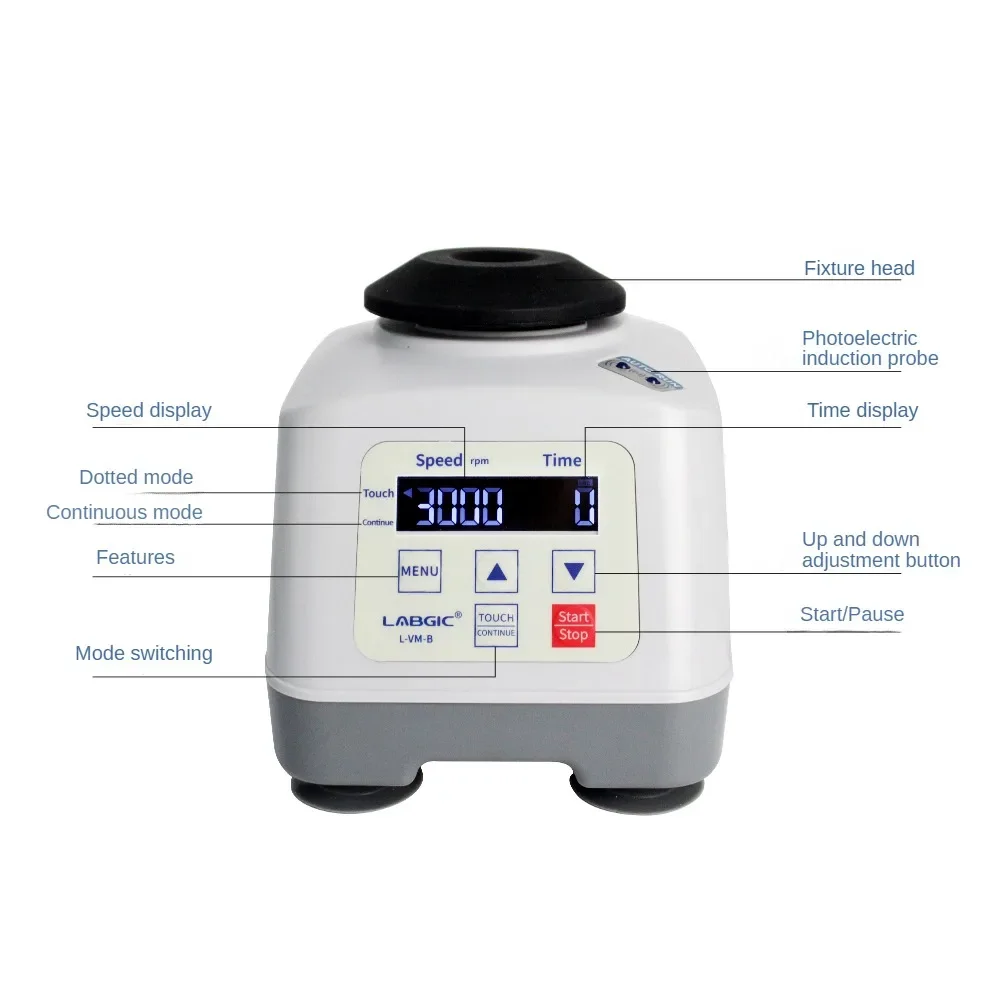 LABGIC-Lab Induction CNC Vortex Mixer Set, Multifuncional Vortex Mixer, Agitador Vortex, Misturador Rotativo CNC, Material Escolar