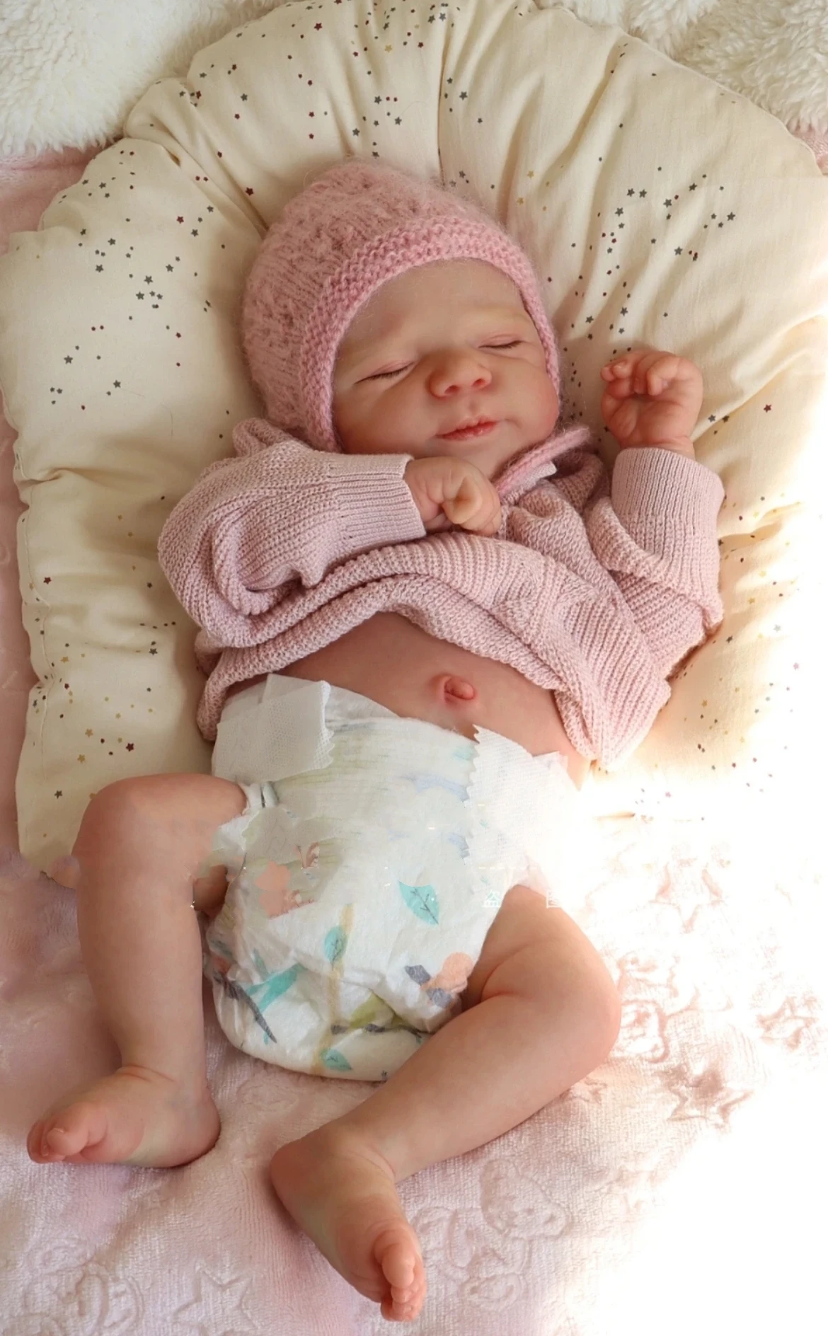 18-20Inch Cuddly Full Body Soft Viny Pascale Bebe Reborn Girl With Painted Hair Handmade Lifelike Realistic Reborn Baby Girl