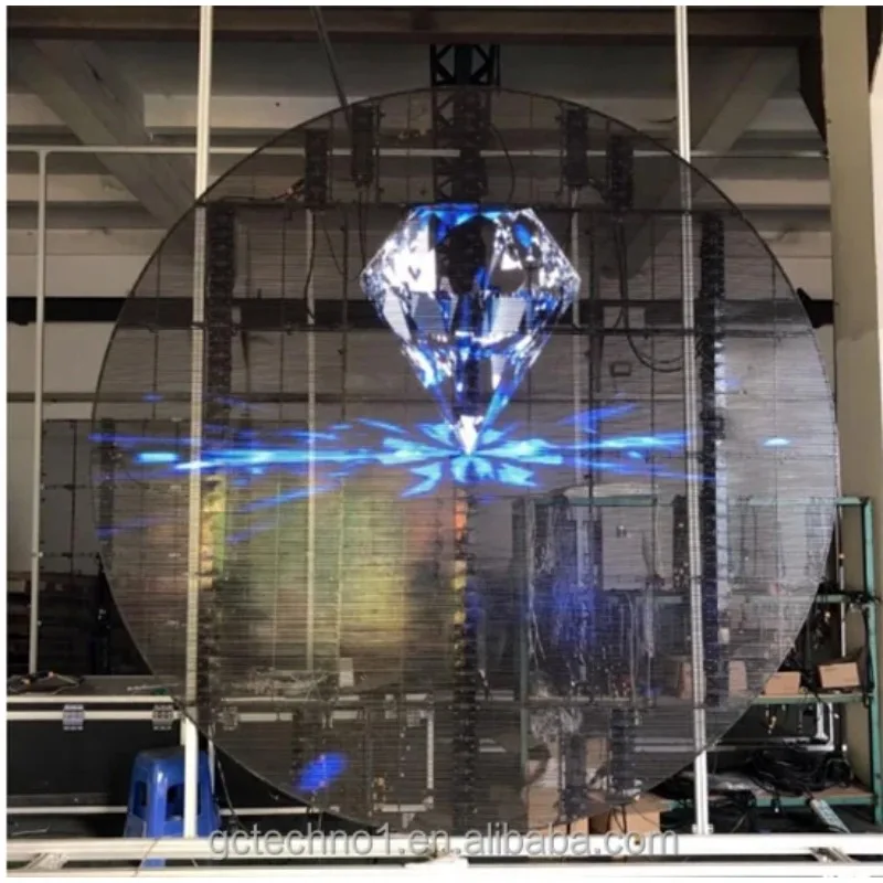 OEM Full-Color Transparent Indoor LED Display Screen 3.9mm Pixel Glass Window Front Open Advertising Wall Panel for Retail Store