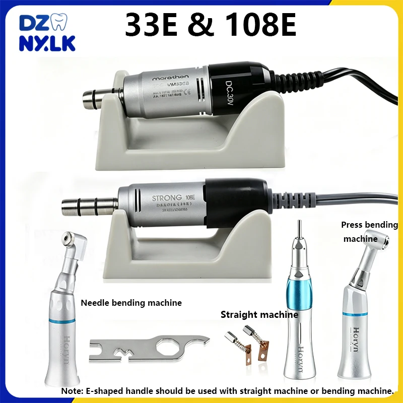 

Dental 35000RPM Micro Motor Polishing Handle 33E & 108E Strong E-type Handpiece With Cable for Dentistry handpiece Lab Equipment