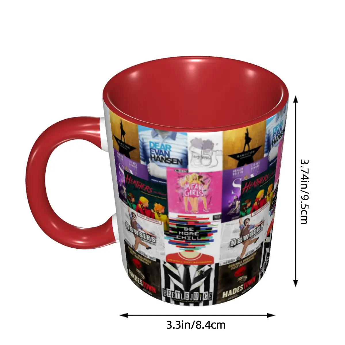 Musicals Collage Iv Musical Play Mug Funny Ceramic Coffee Cups Tea Mugs Milk Cup Drinkware Gift for Friends
