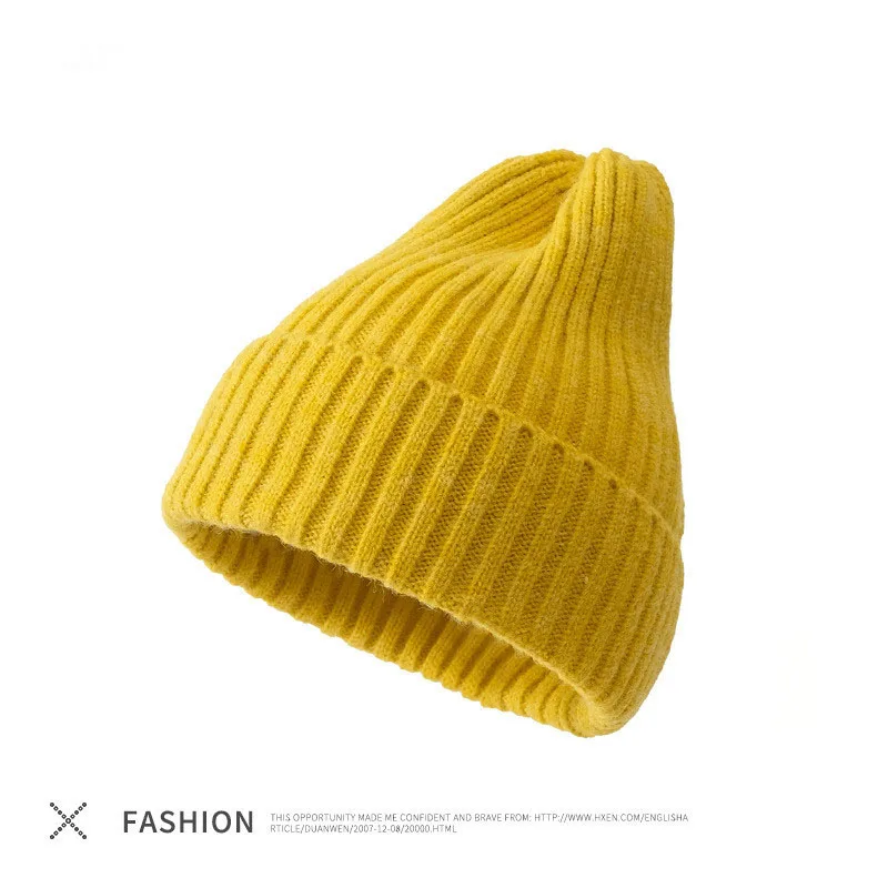 Nice Men Women Knitted Hat Beanie Skullcap Sailor Cap Cuff Brimless Retro Soft Unisex HipHop Elastic Warm Winter Ski Beanie Hats