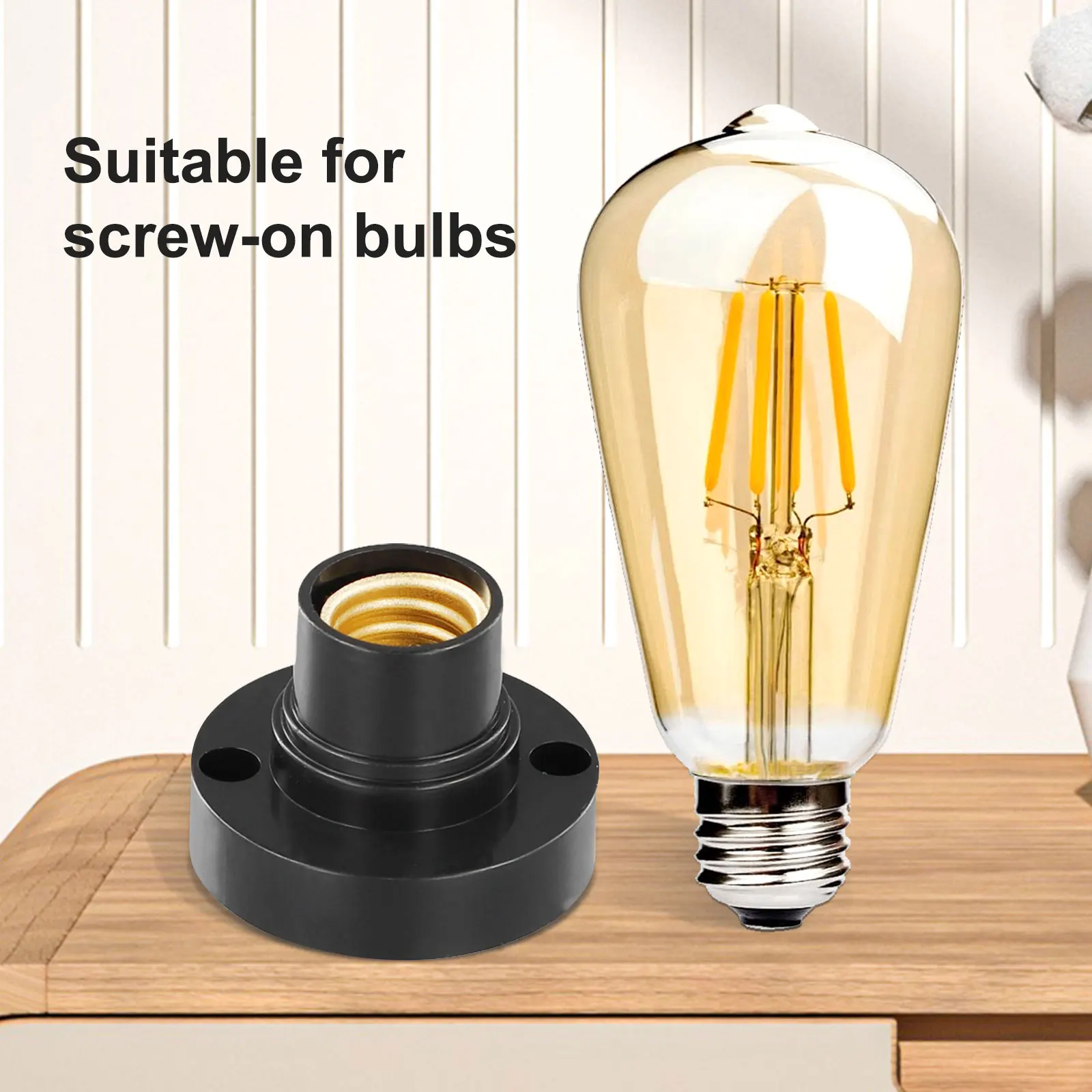 Base Screw Socket Lamps Lights Parts 100-230V 1pcs LED Lamp Lamp Holder PBT+Metal Fixing Base Flat Base Hot Sale