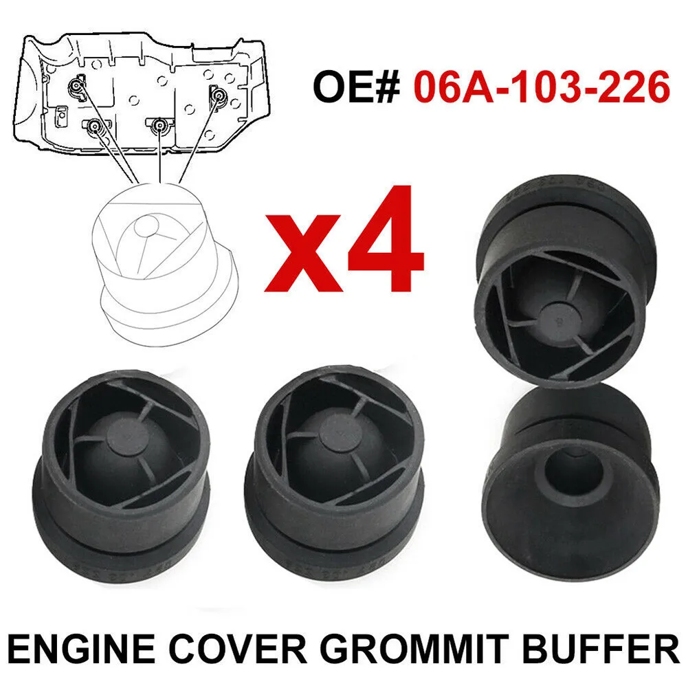 4PCS Engine Cover Gasket Rubber Buffer Mounting Clip For-Volkswagen Skoda Seat 06A-103-226