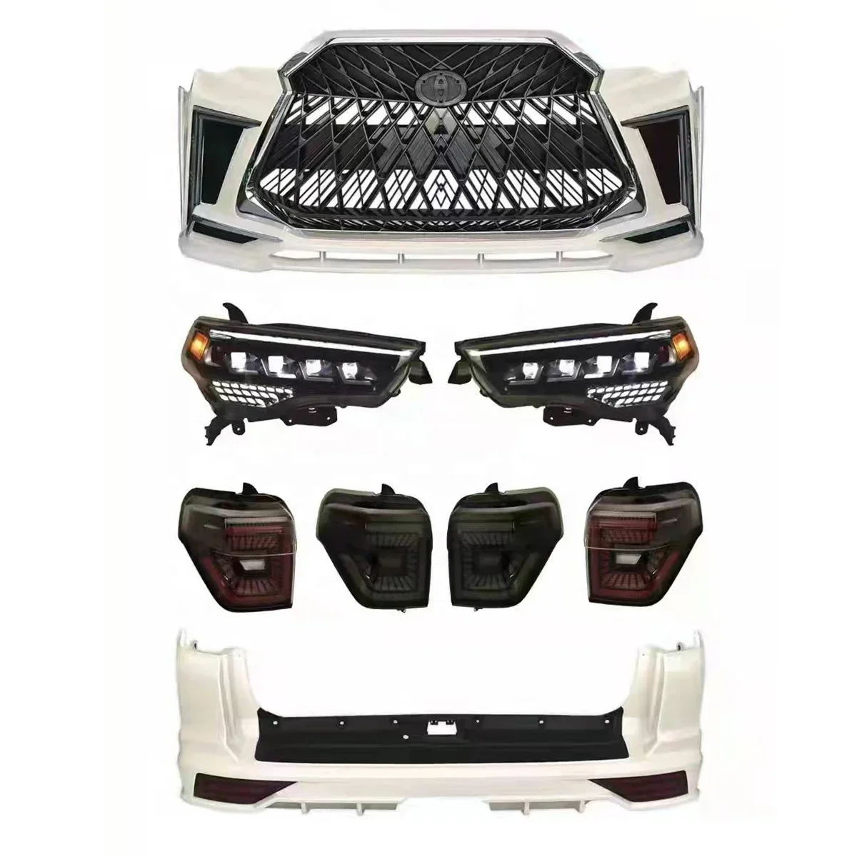 Car bumpers for toyota 4runner 4 runner 2010-2021 upgrade Lexus front bumper rear bumper grille