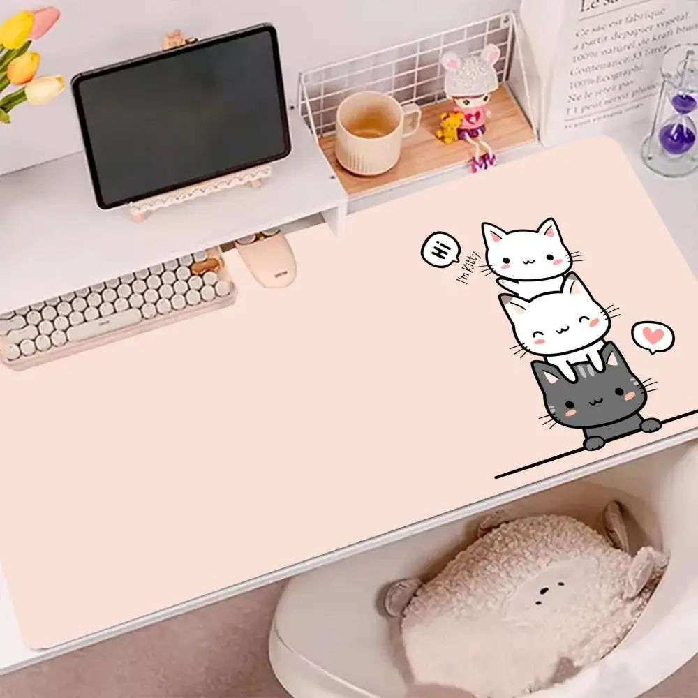 لوحة ماوس كبيرة جدًا، لوحة ماوس ألعاب، ملحقات سطح المكتب قطة جدًا مناسبة للاعبين اللطيفين والاستخدام المكتبي