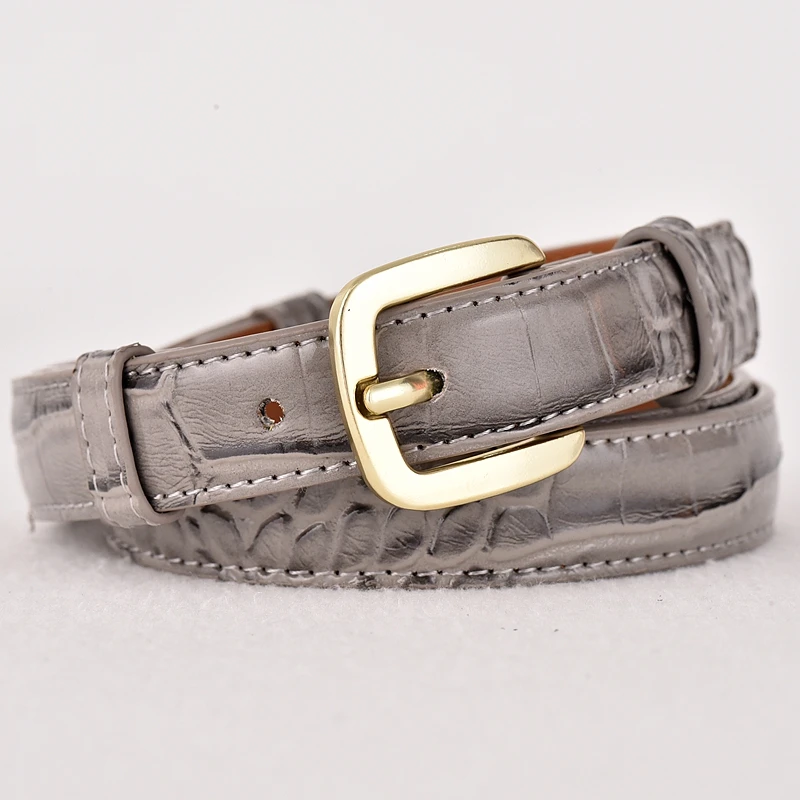 

Simple commuting style crocodile pattern women's needle buckle belt jeans slim waist belt with summer skirt women's belt