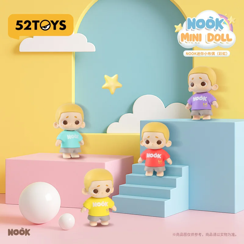 

Genuine 52TOYS NOOK Mini Rainbow Doll Series Blind Box Handmade Toy Gift Ornament Cute Grain Birthday Gift for Friends Family
