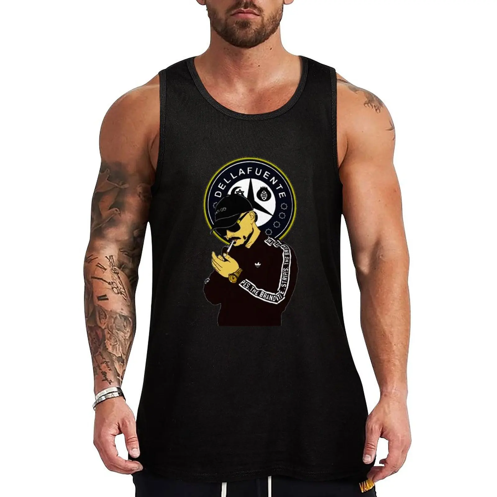 Dellafuente FC Emblem Tank Top Active Tank Top Lightweight Workout Gym Sleeveless