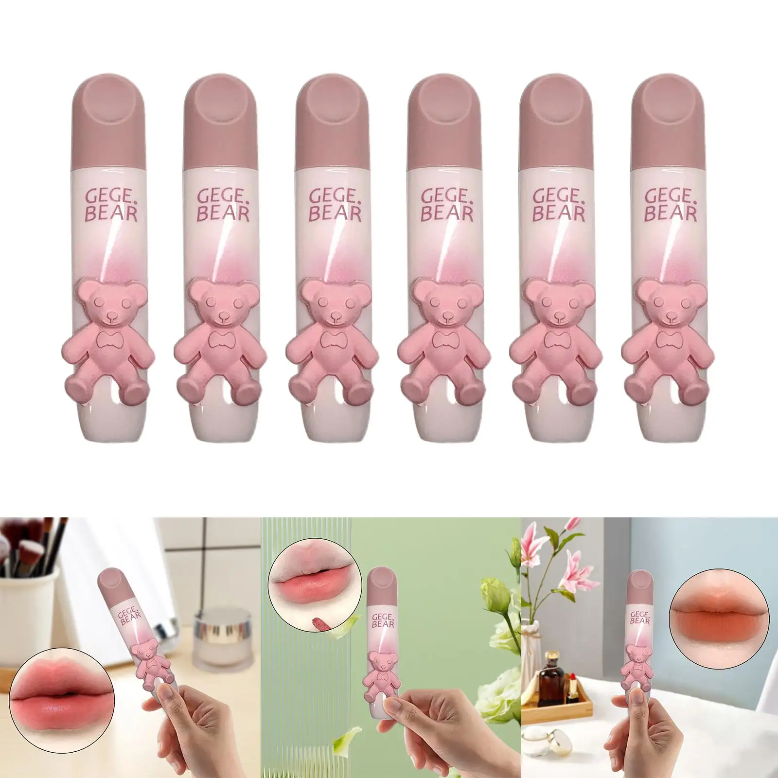 Lápiz labial de terciopelo no pegajoso para niña, brillo de labios altamente pigmentado, brillo de labios para citas, viajes diarios, oficina, regalo de cumpleaños