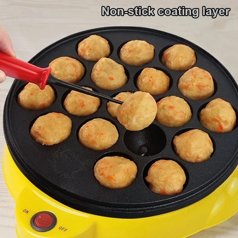 220V Chibi Maruko Baking Machine Household Electric Takoyaki Maker Octopus Balls Grill Pan Professional Cooking Tools