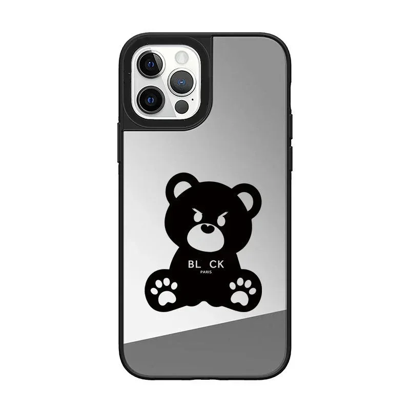 

Mirror Surface Bear Phone Case Cover for iPhone 14 13 12 11 15 Pro Max Case for iPhone 15 ProMax