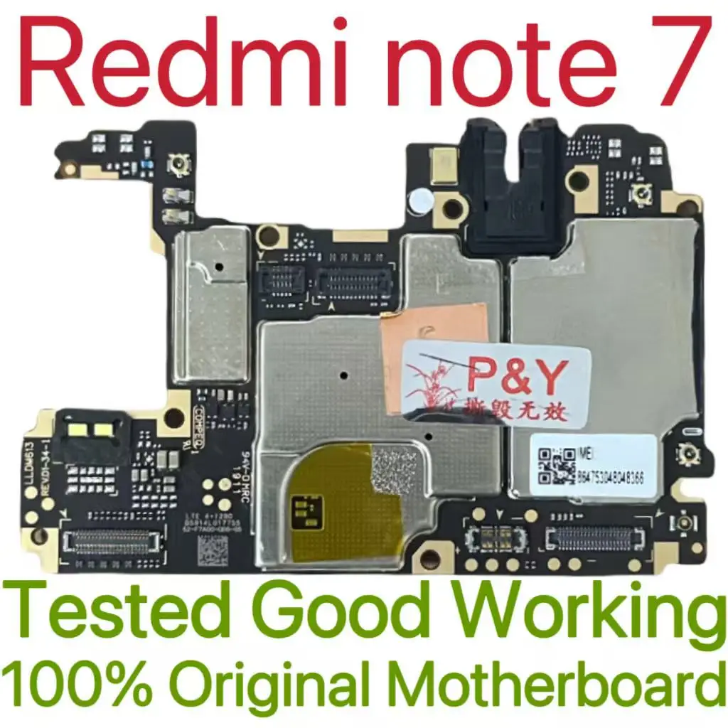 Global Version Original Unlocked Motherboard for Redmi note 7 Tested Circuit Plate Main Logic Board for Redmi note 7