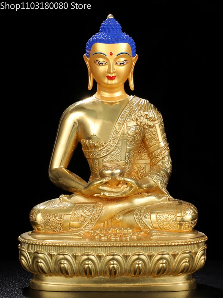 

Copper Brass gilding Sakyamuni Amitabha Buddha statue Nepal Tibet buddhism sculpture Large size 16cm, 21cm, 31cm,For home Temple