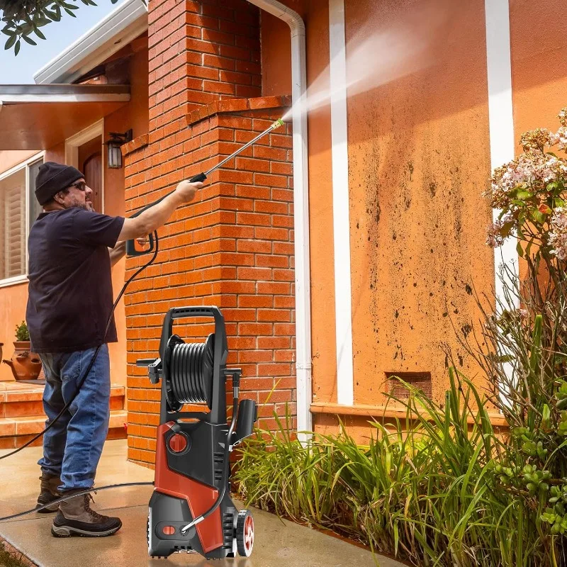 Elektrische Hogedrukreiniger 4500 Psi Max 4 Gpm Power Washer Met 20ft Slang 17ft Netsnoer, Waardoor Het Perfect Is Voor Het Reinigen Van Auto 'S,