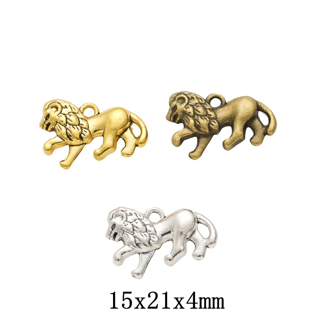 

20 pieces (lion) vintage zinc alloy charm metal pendant DIY jewelry discovery making accessories 593