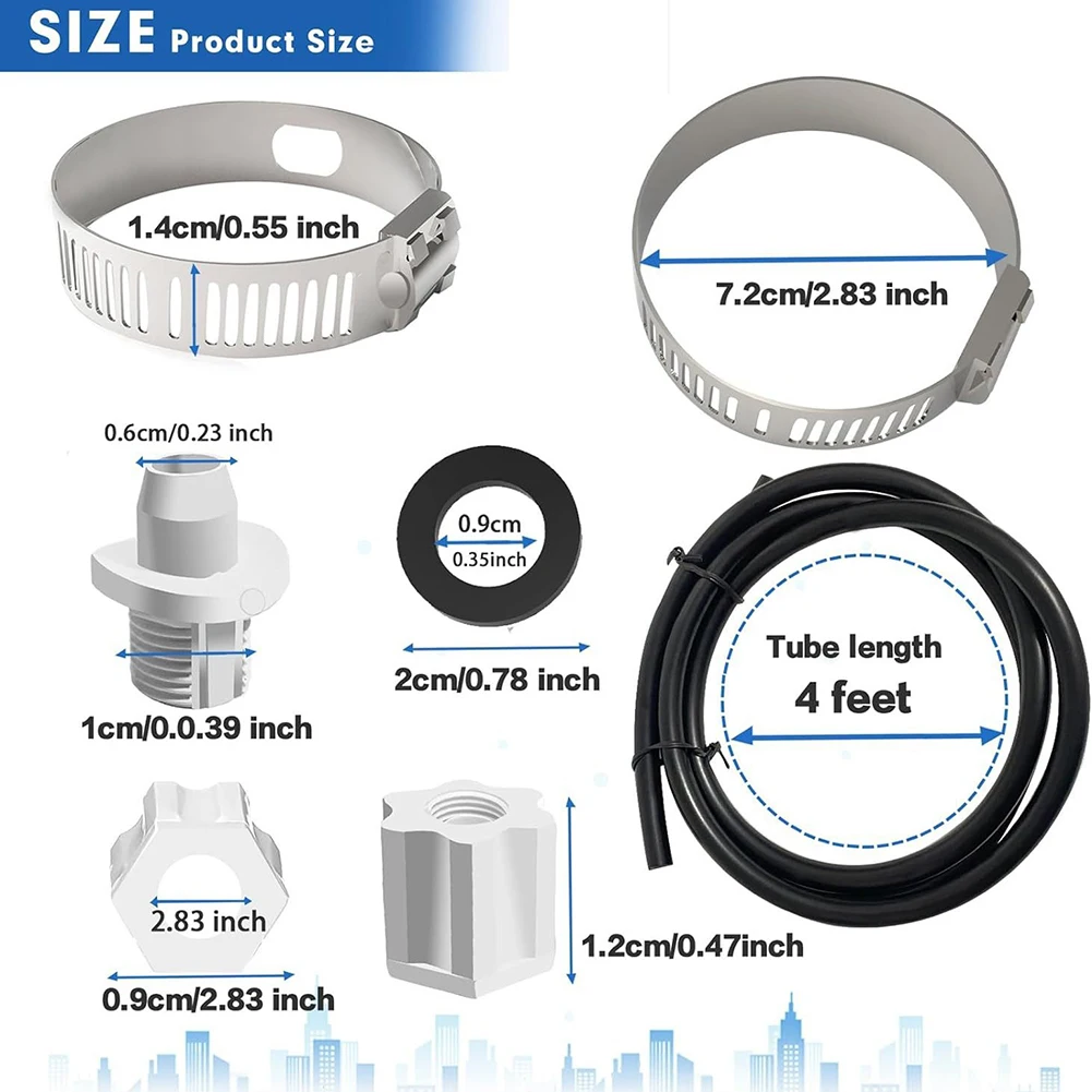 Pool Off-line Chlorinator Tubing Feeder Connection Pack Saddle Clamp Drain Plug 7.2*1.4cm Saddle Clamp For HAYWARD CL