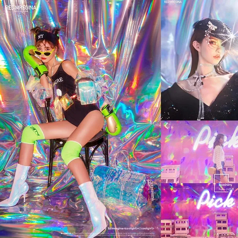 사진 배경 사진 스튜디오 배경, 사진 작가 액세서리, 인스타그램 배경, 다채로운 반짝이 PVC