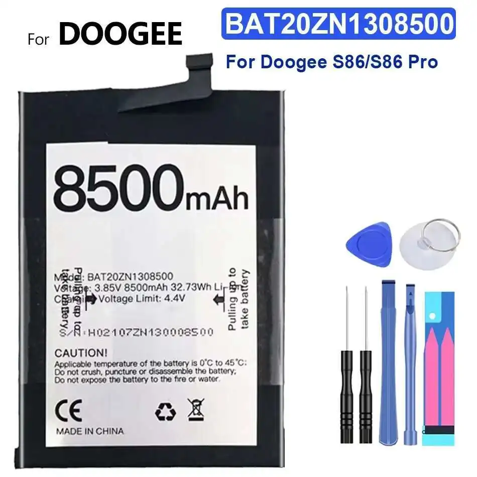

8500 мАч надежный аккумулятор для мобильного телефона BAT20ZN1308500 для Doogee S86 S86 Pro S86Pro хорошая низкотемпературная производительность
