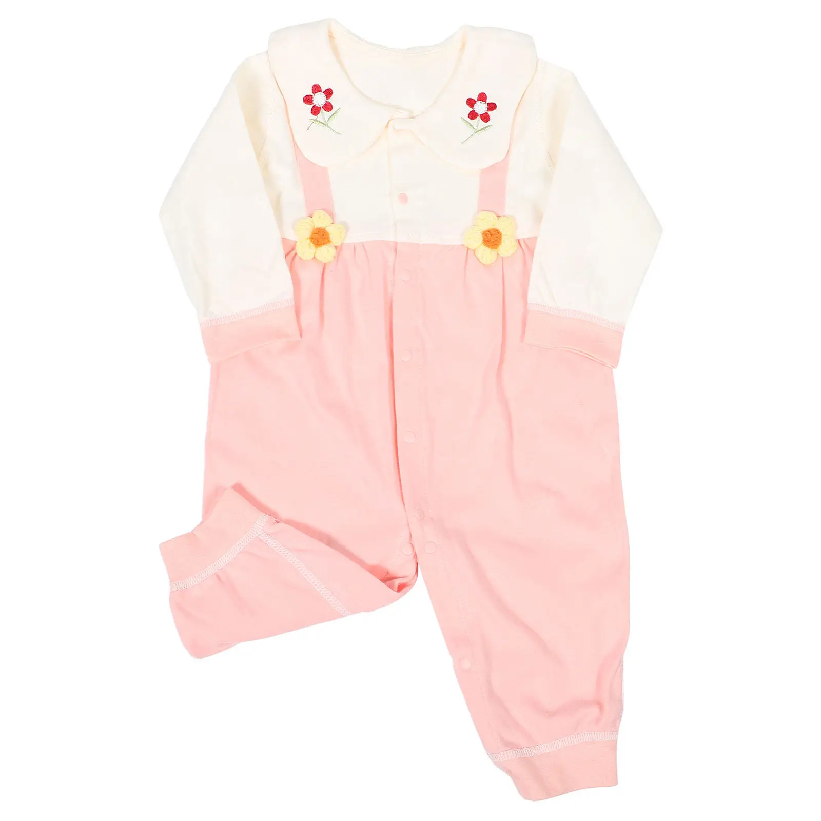 Body de Algodón de Manga Larga para Bebé Recién Nacido con Cuello Camisero, Estilo Vintage, Ropa de Dormir y de Día para Primavera y Otoño, Unisex