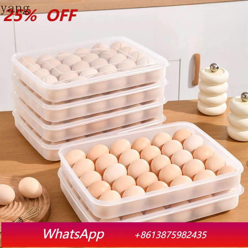 

LMM household egg rack, anti-rolling box, multi-layer stackable portable egg box