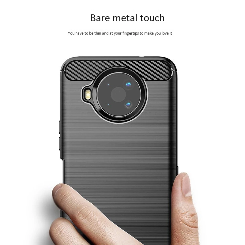 Suitable for Nokia 8.3 Case Silicone Protective Sleeve Anti-Drop Phone Case Drawing Process Protective Soft Shell Gray