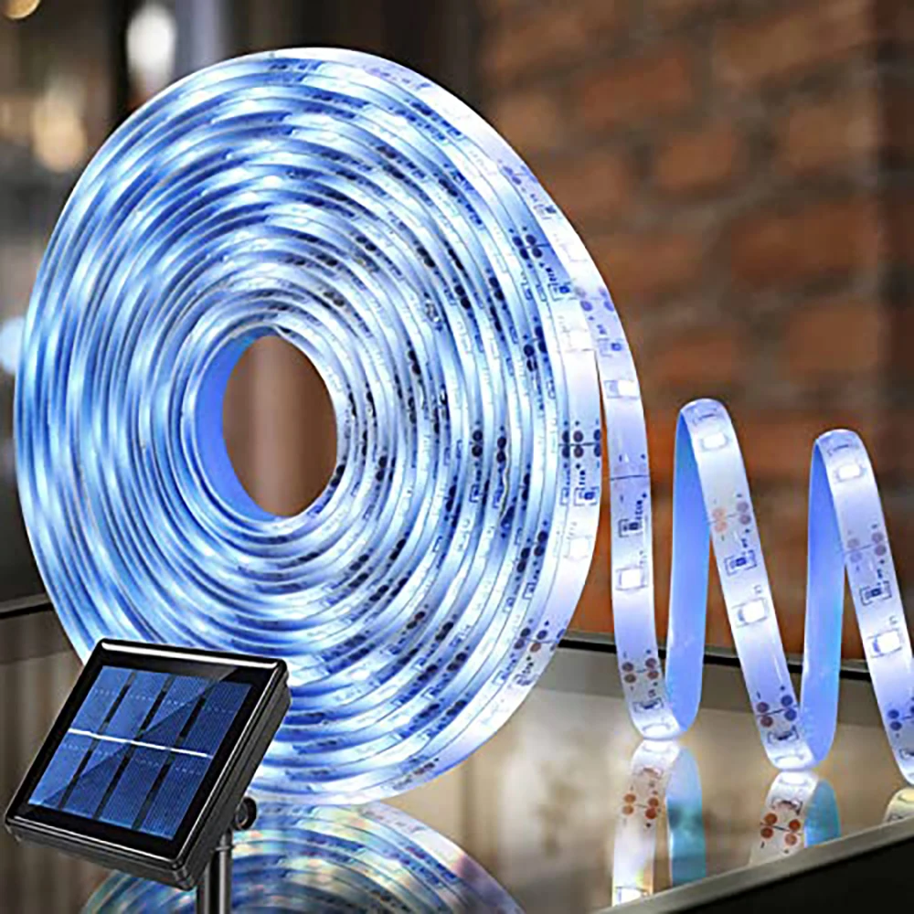 

LED Light Strip Solar Outdoor Waterproof Light Strip 5M White/Warm Light Strip Suitable For Christmas Courtyard Decoration Light