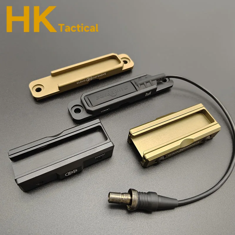 Airsoft Molk SF M300 M600 Flashlight Remote Pressure Switch Metal Card Slot Tactical  Scout Light 20mm Rail Weapon Accessories