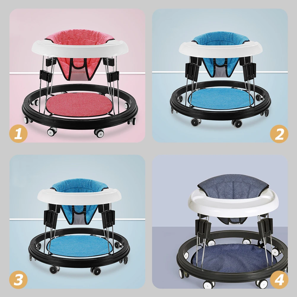 

2 Pcs Walker Baby Foot Cushion For Walker Mat Footrest Universal Pad Cationic Round Fabric Gifts