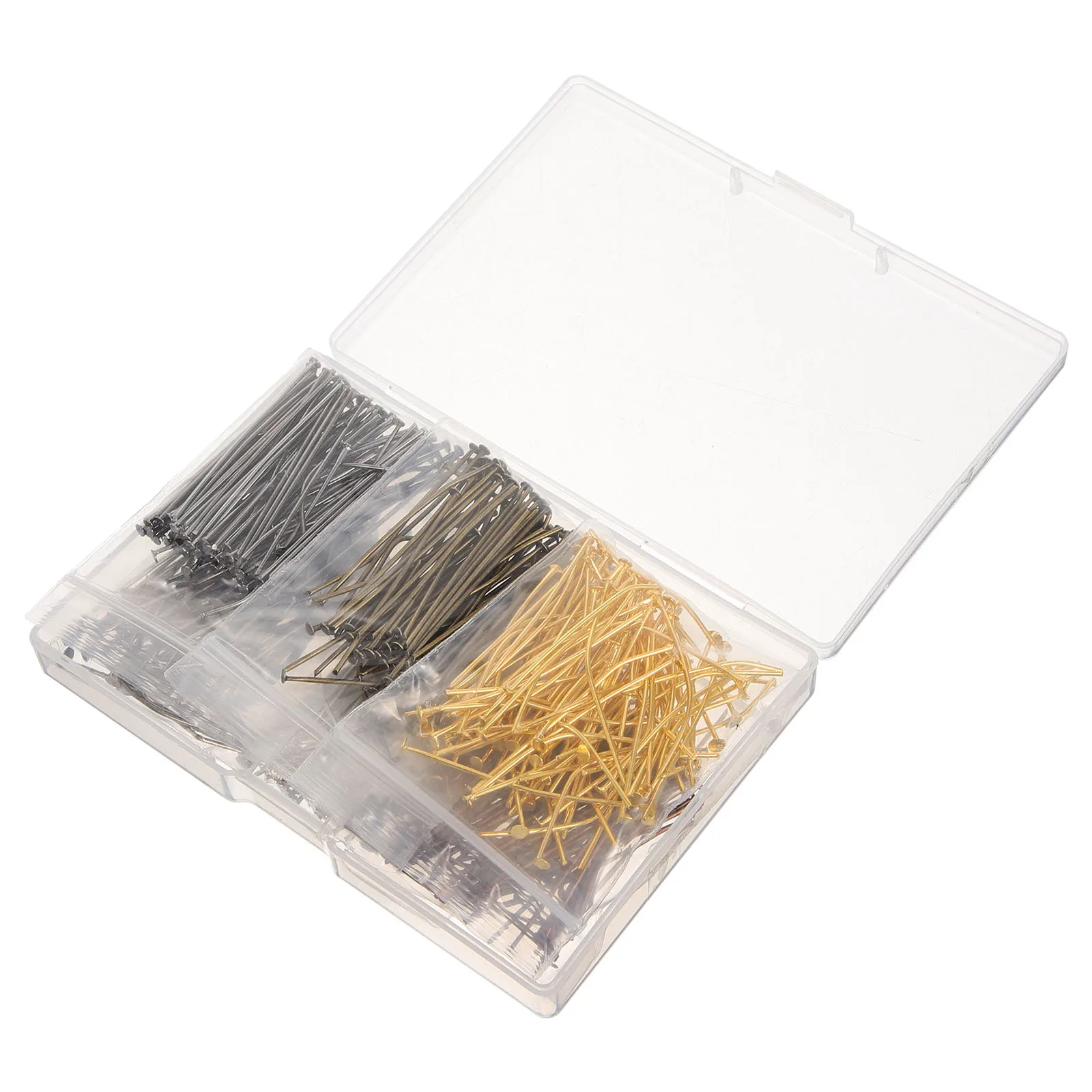 

600pcs Beading Head Pins DIY Threading Tools Metal Beads Handcraft Embroidery Jewelry Making Supplies Sturdy Needle
