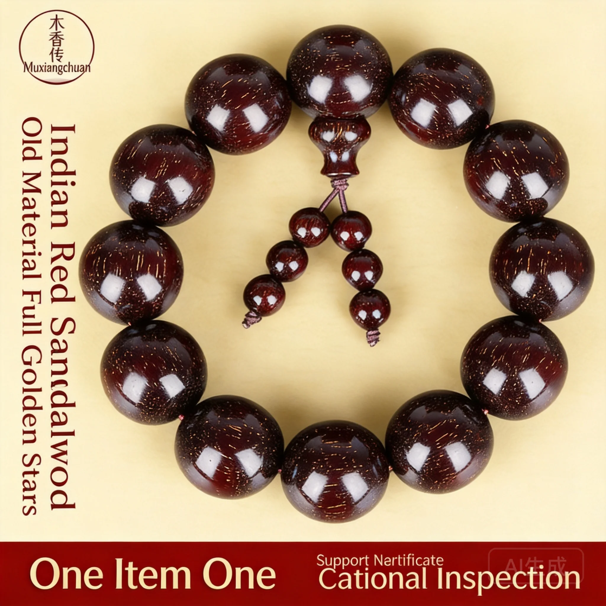 Bracelet Beaded Men - Traditional Chinese Style Natural Indian Small