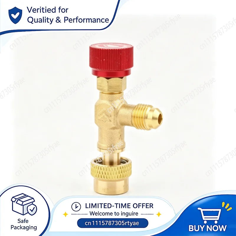 HS-1221 Air Conditioner Charging Safety Valve R410A R22 Refrigerant Service Valve Cooling System Filling Adapter