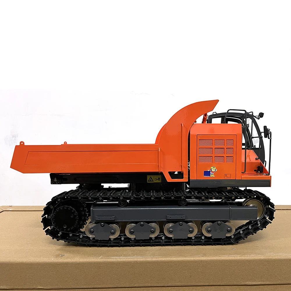 EG110R 1/12 Hydraulic RC Dump Truck Metal Tracked Truck Transporter RTR with Light System Boy RC Car Model Toy