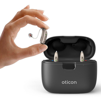 Oticon Zircon 2 miniRITE Rechargable bluetooth Hearing Aid 48 channels Programmable digital Hearing Aids-Mild To Severe+Charger