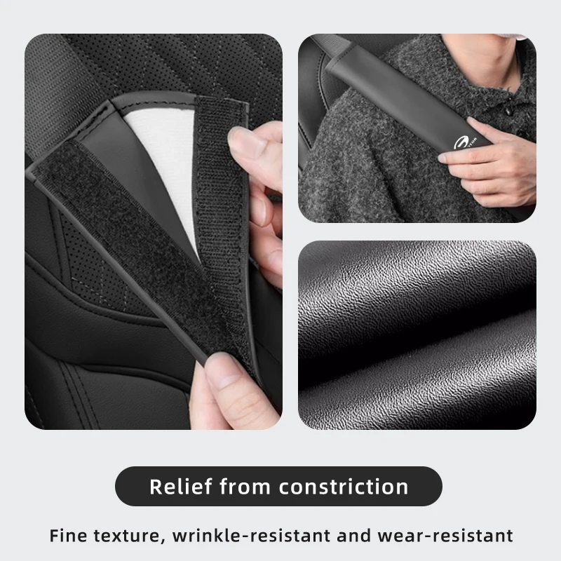 2PCS Car Accessories Leather Extended Seat Belt Shoulder Cover For Trumpchi GAC GS8 GS5 GS3 GS4 Emzoom 2019 2020 2021 2023 2024