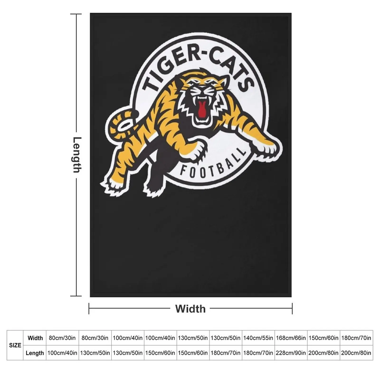 Hamilton tiger cats cfl logo Throw Blanket couch cozy soft plush fuzzy picnic outdoor blanket