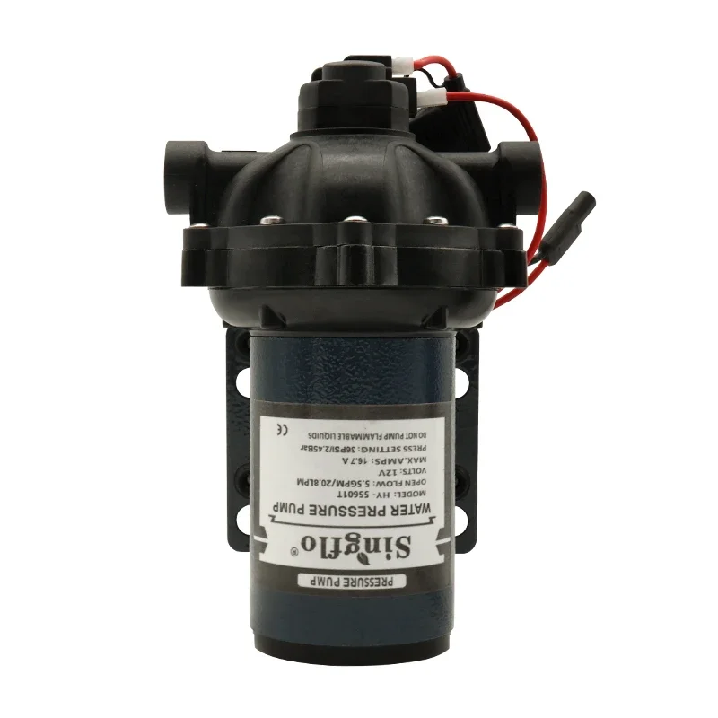 HY-55601T 12V 5.5GPH 70PSI, 4 Chambers van pumps RV pumps