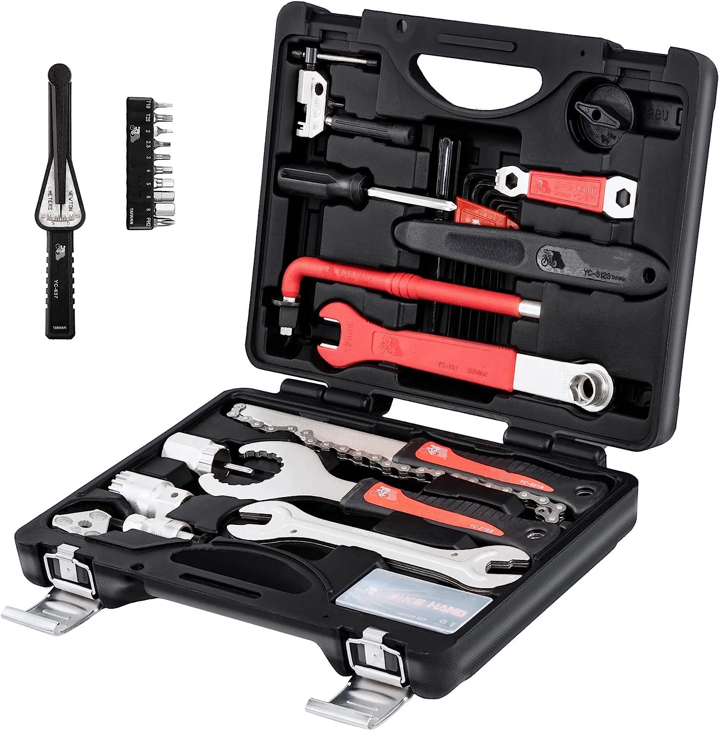 19Pcs Bike Bicycle Repair Tool Kit Set Great Bikes Maintenance Tools for Mountain&Road Bike Complete with Torque Wrench