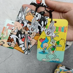 Disney Anime Figures Keychain Bugs Bunny Tasmanian Devil Daffy Duck Sylvester PVC Doll Bag Key Ring Kids Toys Birthday Gifts