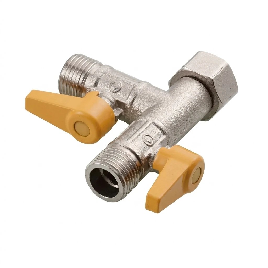 Gas Line Shutoff Valve Brass Ball Valve for Water Heater Natural Gas LPG Pipe Connection Ceramic Core Durable Thick Wall